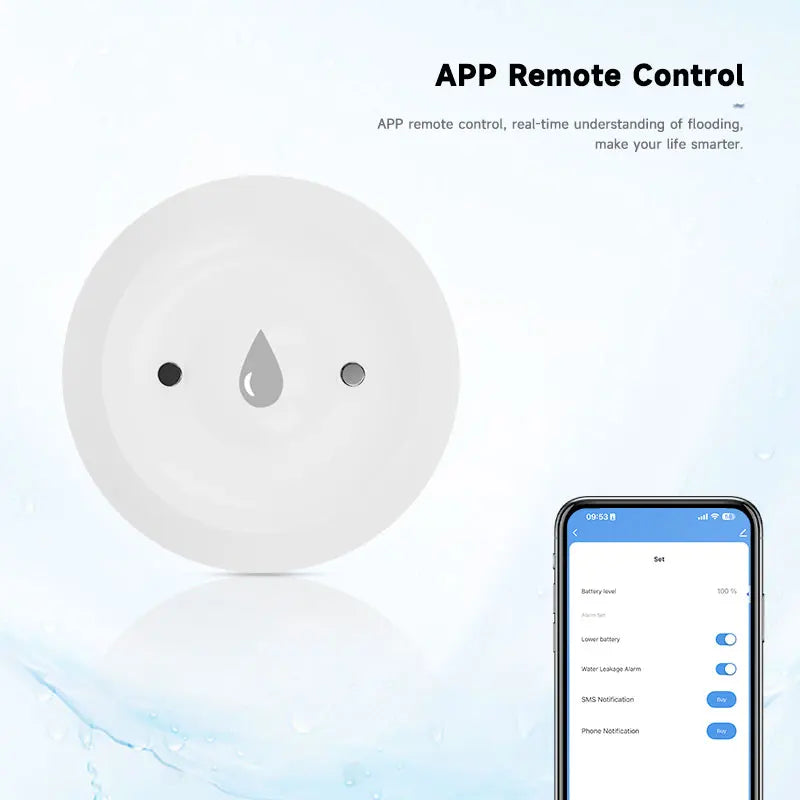 Water Immersion Sensoror Water Linkage Alarm App Remote Monitoring Water Leak Detector